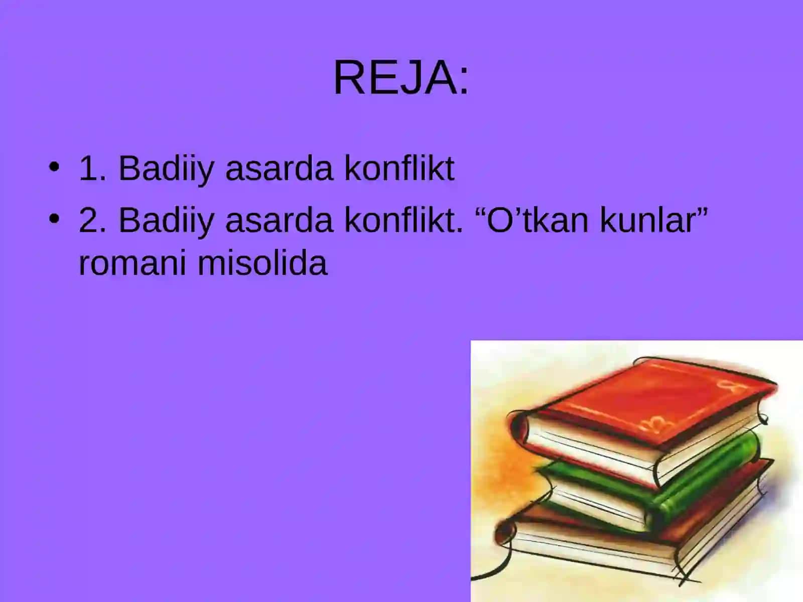 Badiiy asarda konflikt. “O’tkan kunlar” romani misolida 2