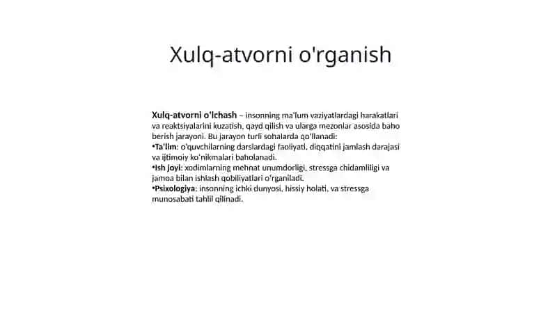 Psixologik Testlar va Ularning Imkoniyatlari 2