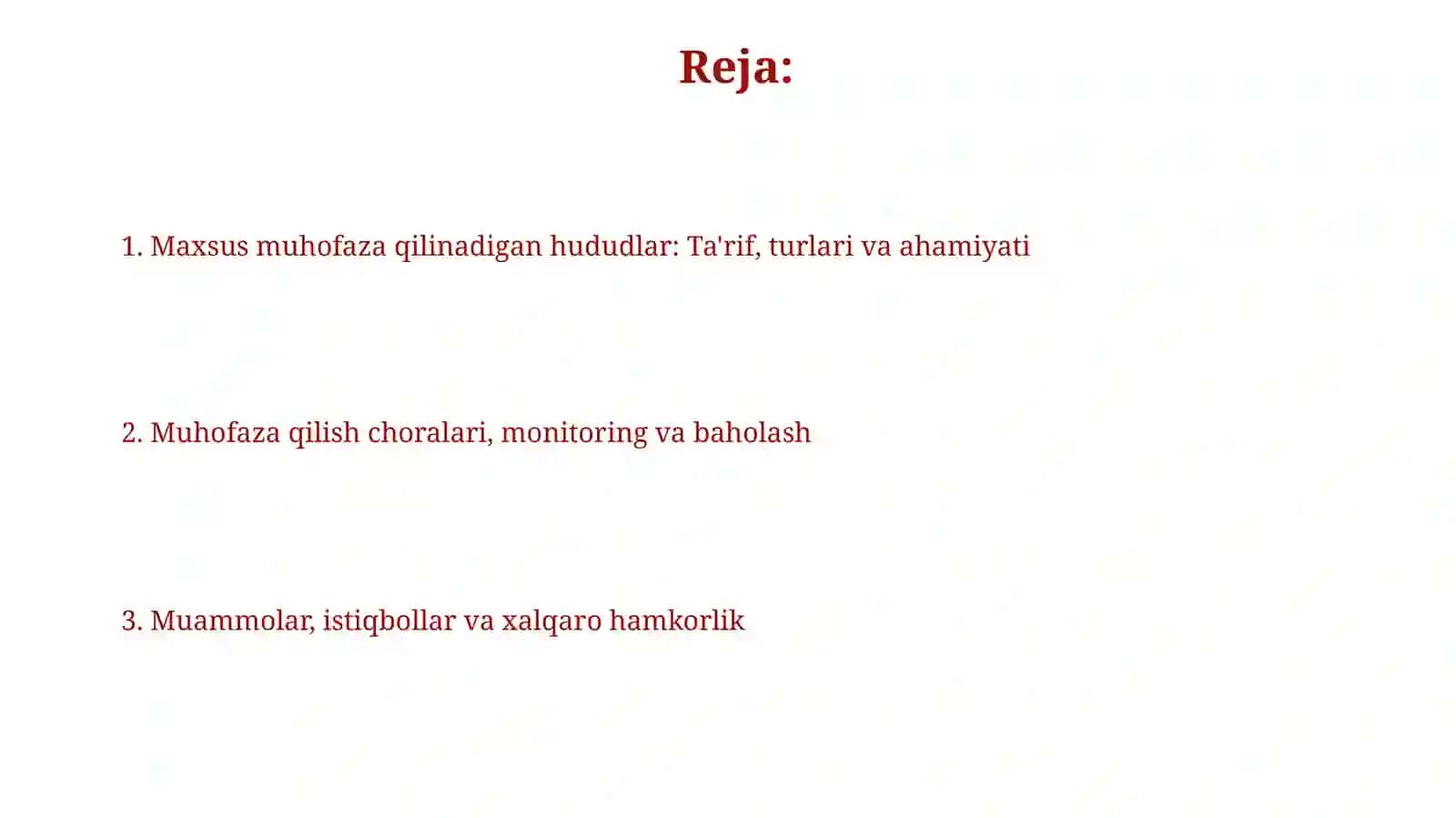 Maxsus muhofaza qilinadigan hududlar 2