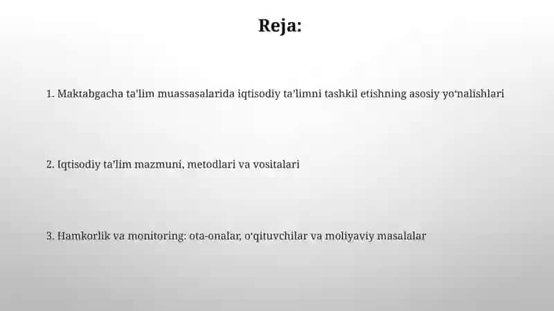 Maktabgacha ta’lim tashkilotlarida iqtisodiy tarbiya tashkil etish 2