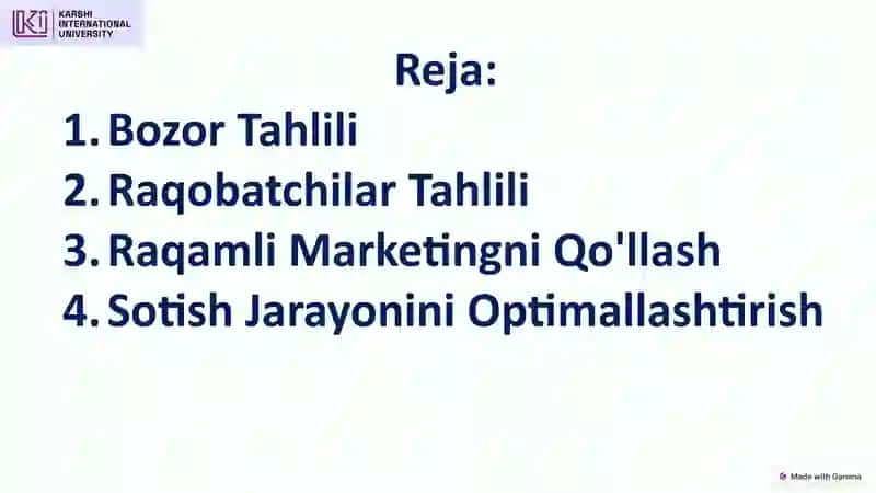 Marketing Strategiyasi 2