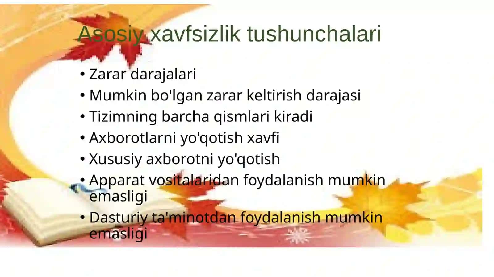 Axborot xavfsizligi muammosi. Asosiy xavf-xatarlar. Stenografik va kriptografiya tushunchasi 2
