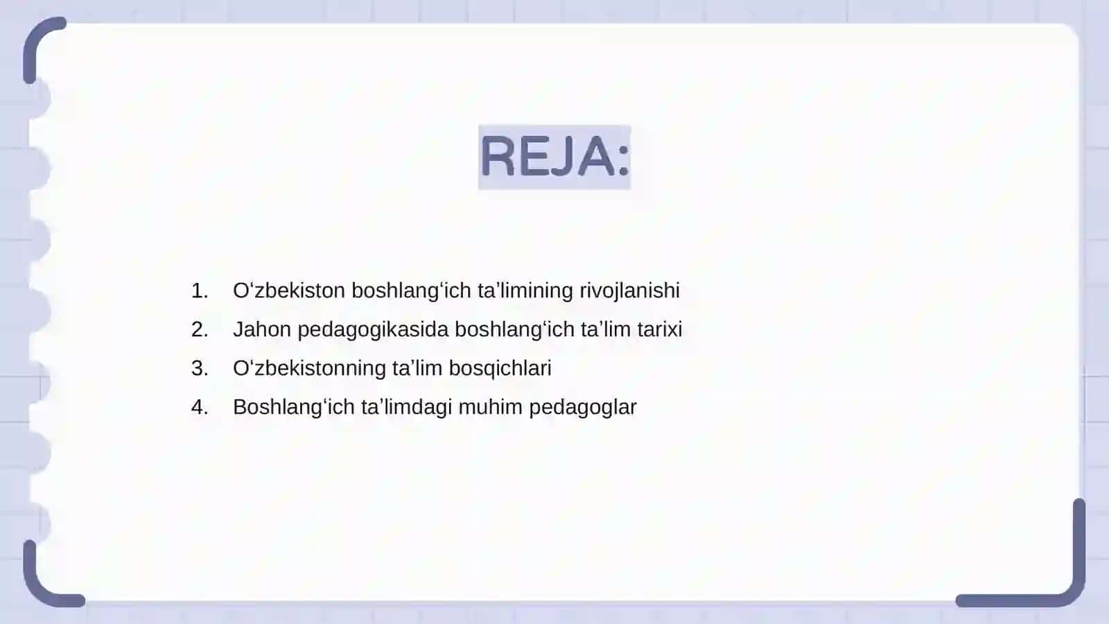 Oʻzbekiston va jahon boshlangʻich taʼlim pedagogikasi tarixi 2