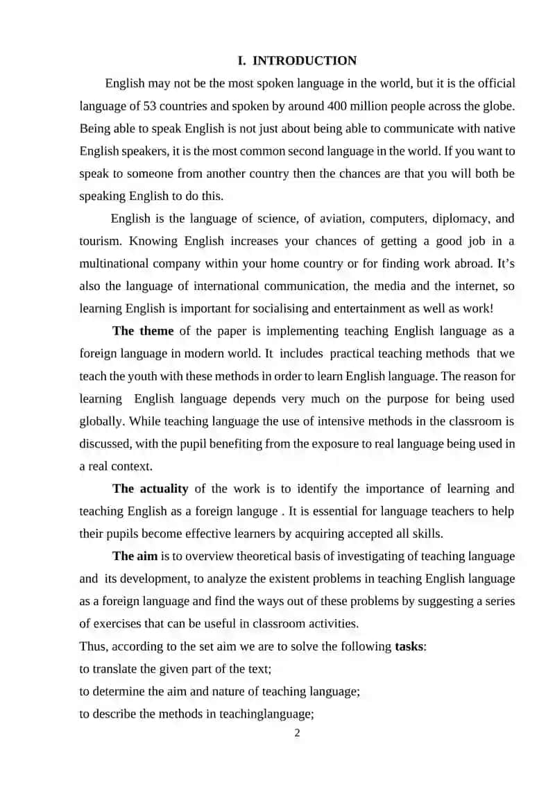 Teaching English language as a foreign language today 2