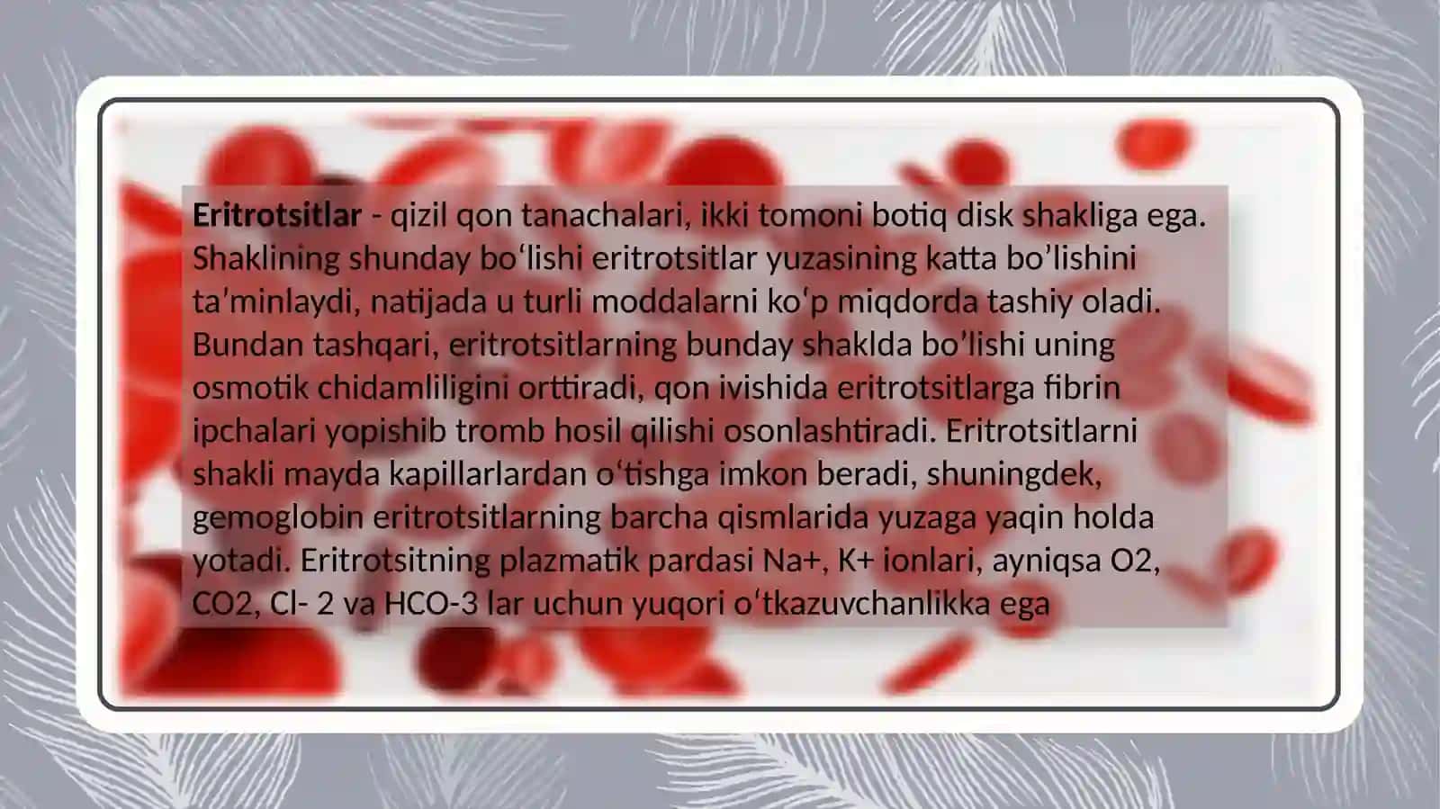 Eritrotsitlarni turlari va funksiyalari 2