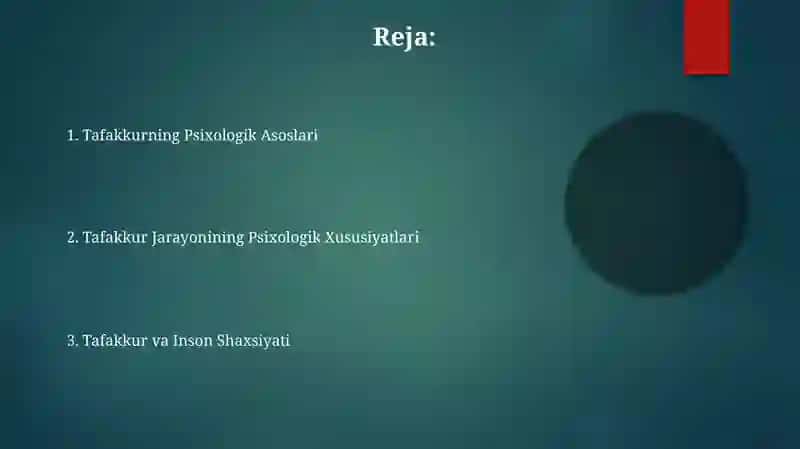 Tafakkur haqida psixologiyagig maʼlumot 2