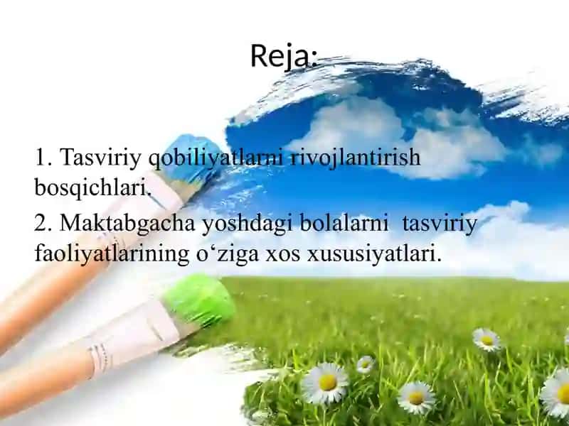 Tasviriy qobiliyatlarni rivojlantirish bosqichlari 2