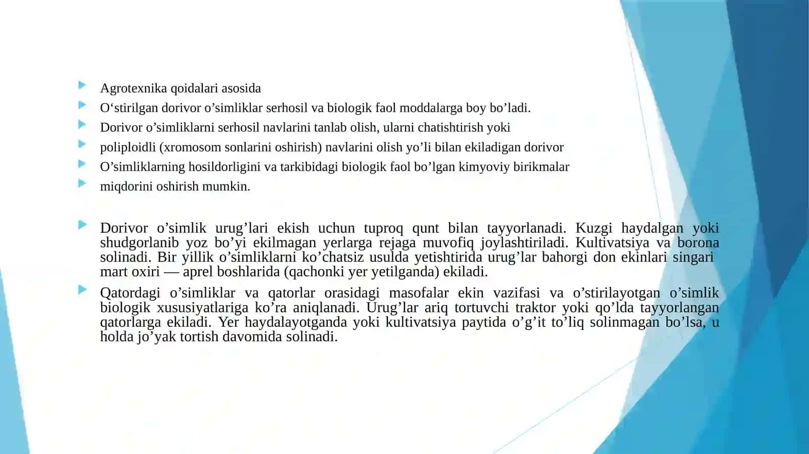 Ko‘chat yetishtirish agrotexnikasi 2
