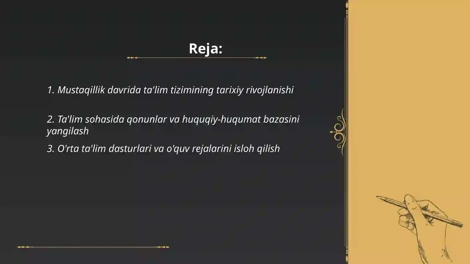 Mustaqil O'zbekistonda ta'lim islohotlari 2