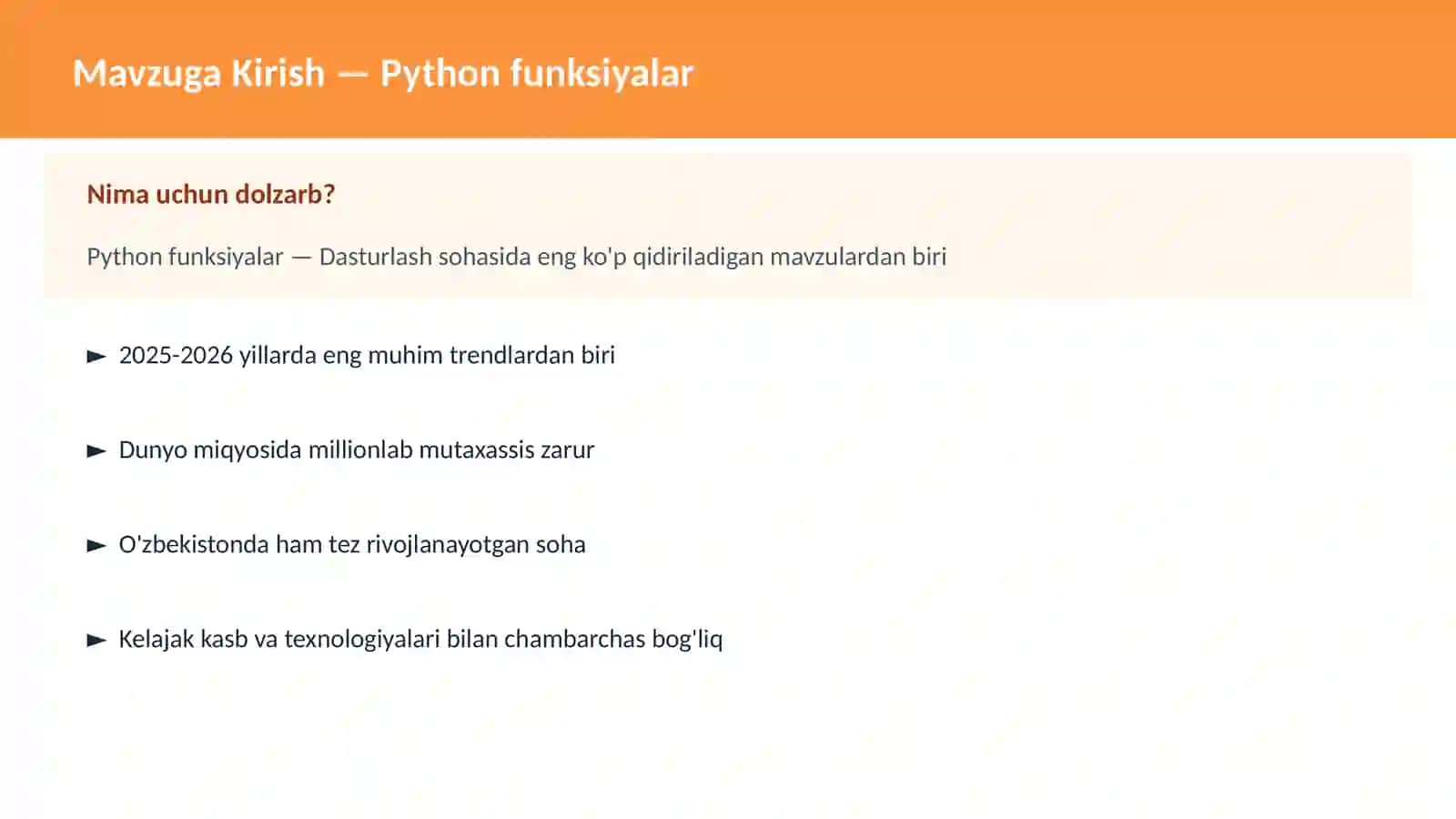 DASTURLASH | PYTHON DASTURLASH 2