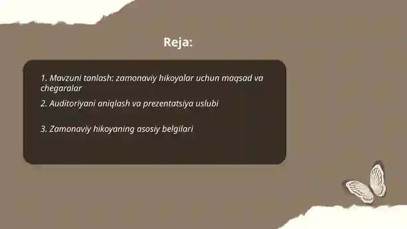 Modern hikoyalar bo'yicha taqdimot tayyorlash 2