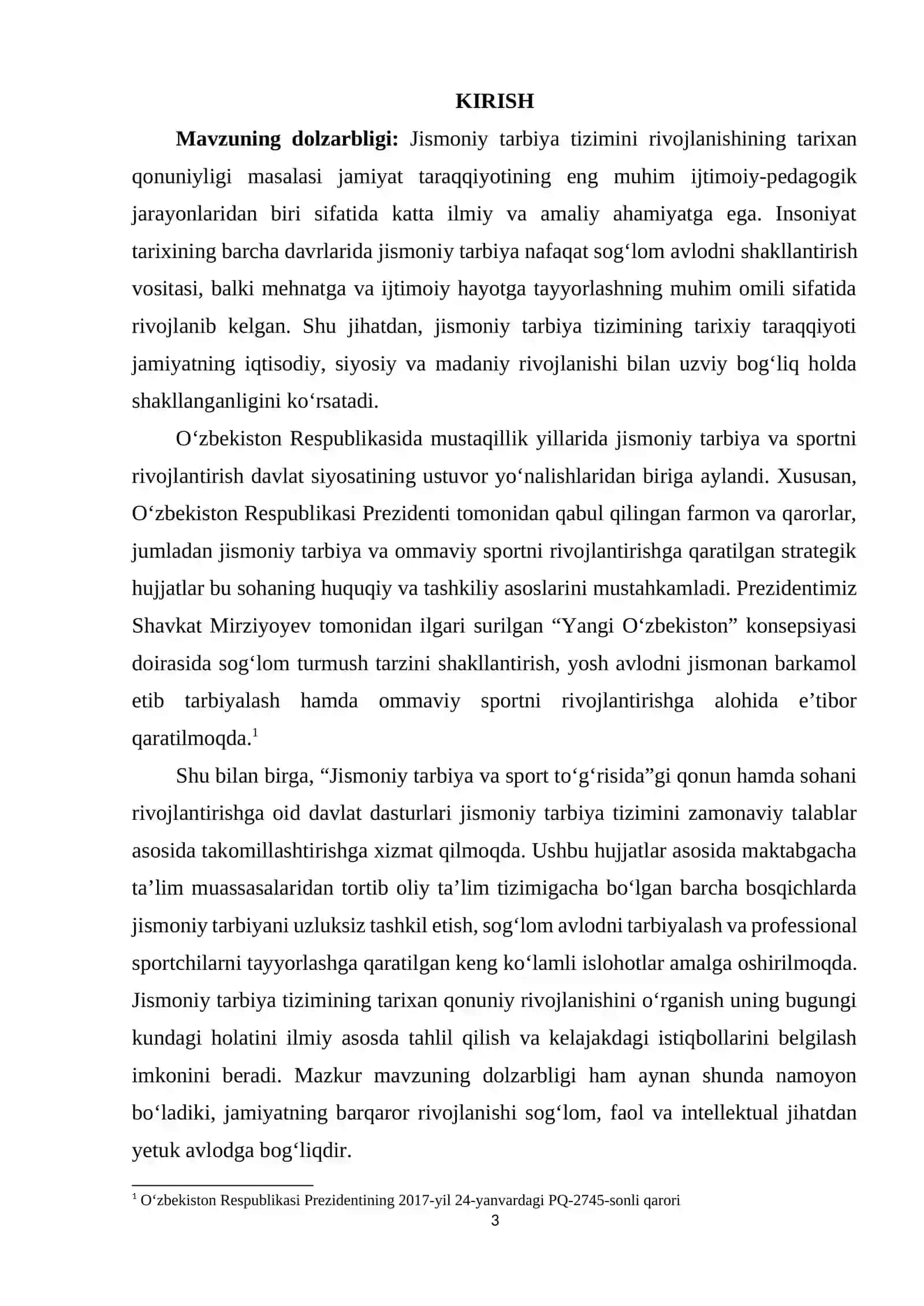 Jismoniy tarbiya tizimini rivojlanishining tarixan qonuniyligi 2