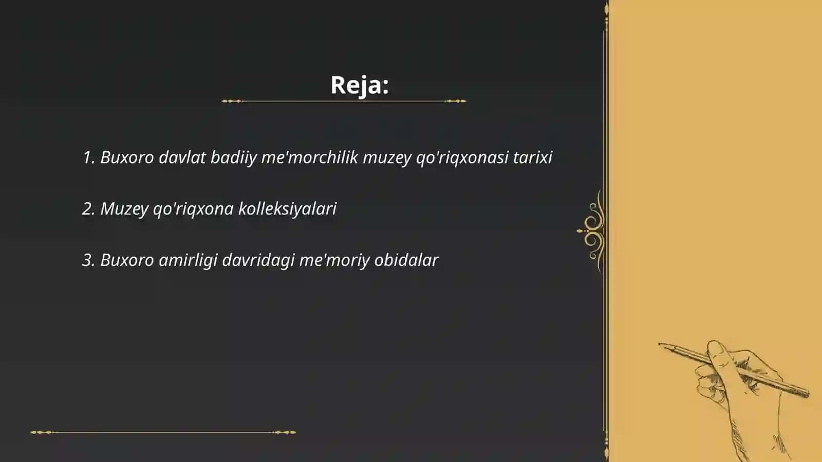 Buxoro davlat badiiy me'morchilik muzey qo'riqxonasi 2