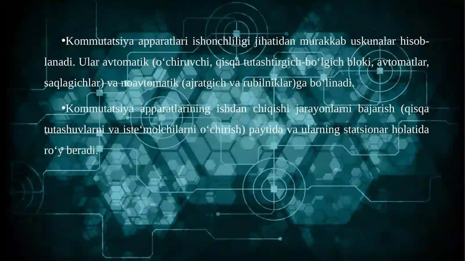 Kommutsatsion apparatlarning ishdan chiqish sabablari 2