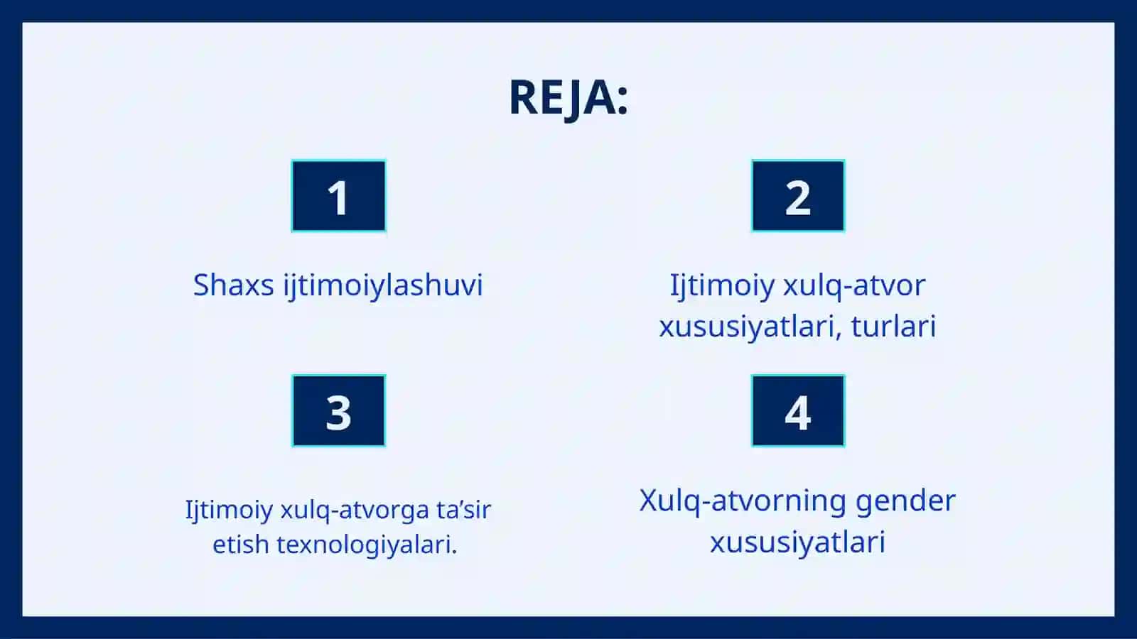 Shaxsning ijtimoiylashuvi va ijtimoiy xulq-atvor 2