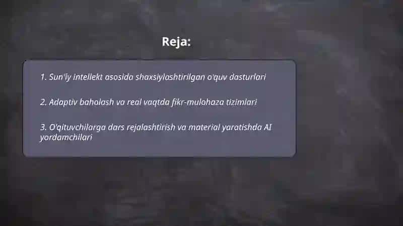 Boshlang'ich ta'limda sun'iy intellektdan foydalanish imkoniyatlari 2