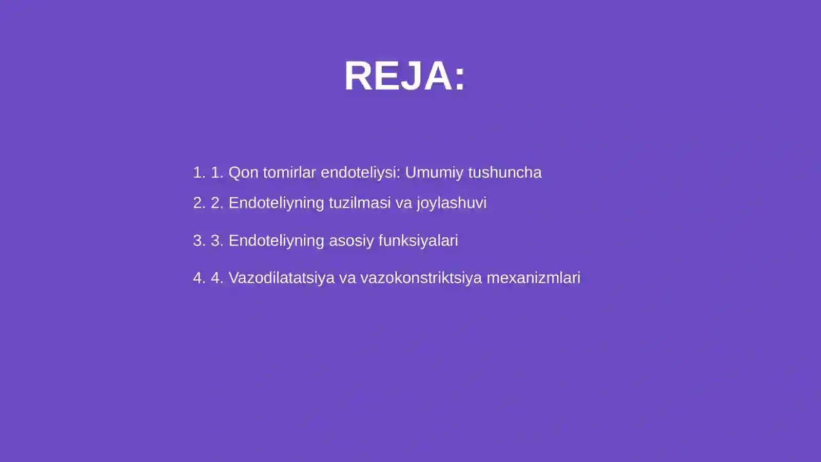 Qon tomirlar endoteliysi 2