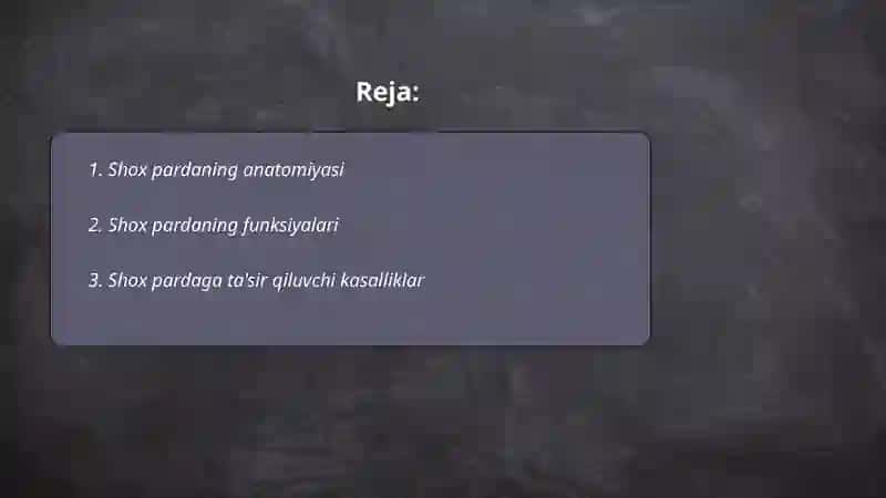 Shox pardaning anatomiyasi 2