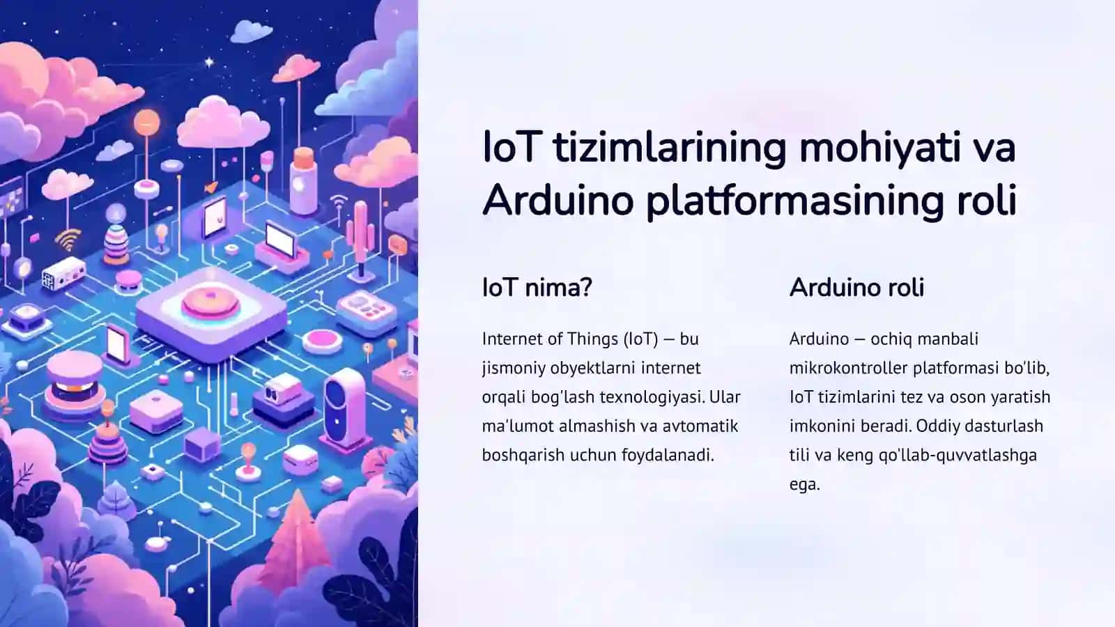 IoT tizimlari uchun Arduino platformasidan foydalanish 2