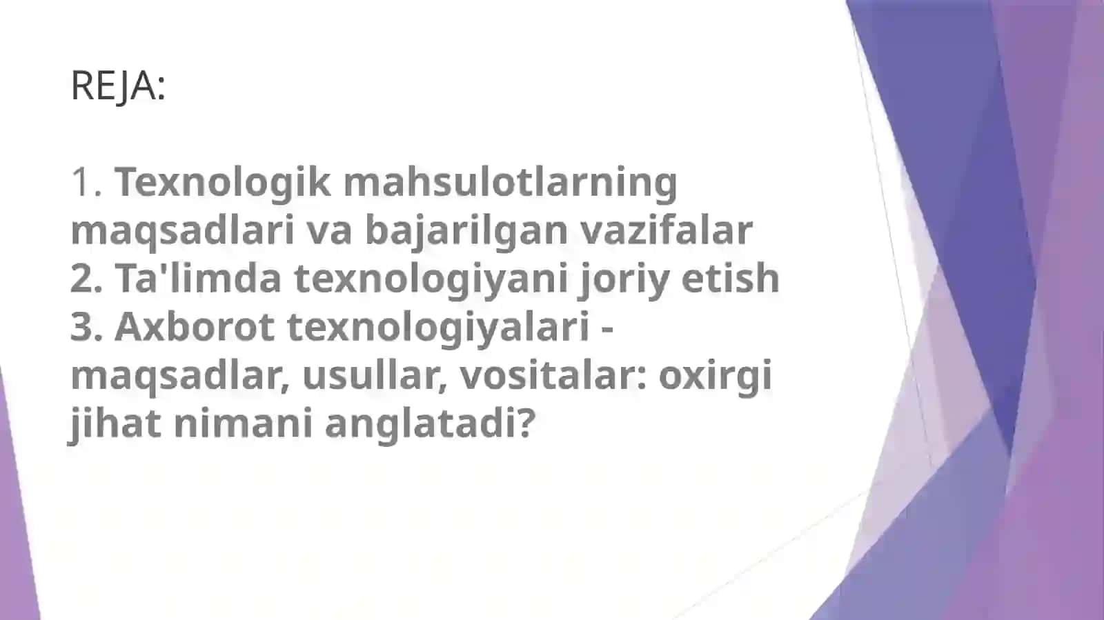 ZAMONAVIY AXBOROT TEXNALOGIYALARI 2