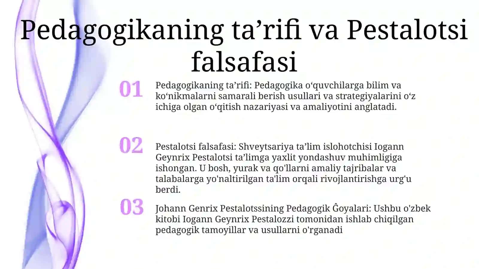 Johann Genrix Pestalotssining Pedagogik Ĝoyalari 2