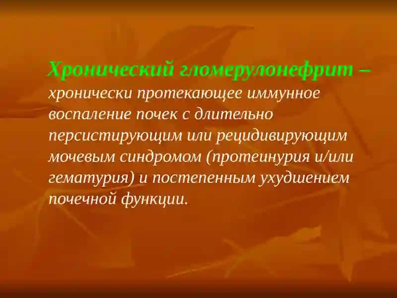 ХРОНИЧЕСКИЙ ГЛОМЕРУЛОНЕФРИТ 2