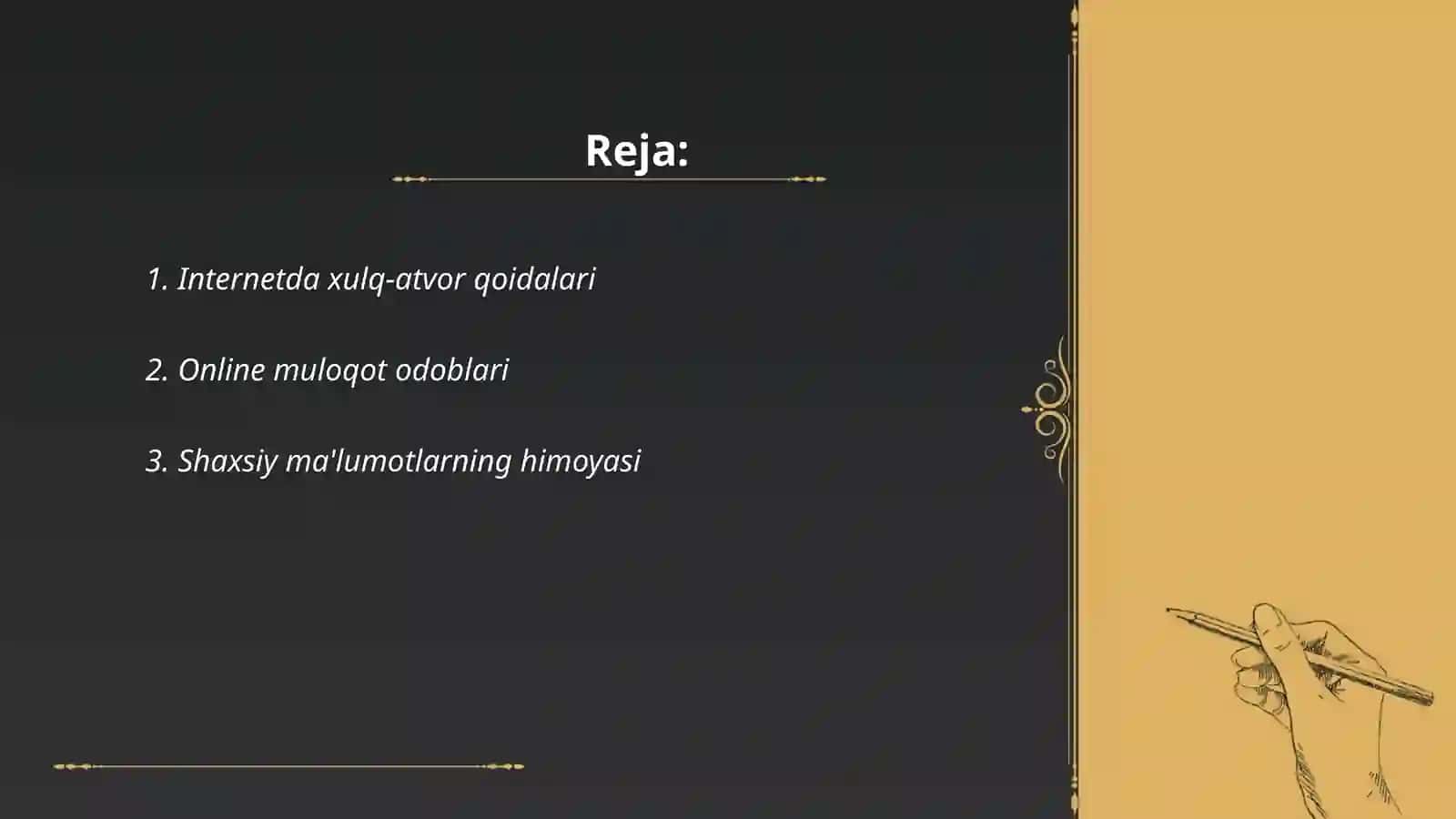 Tarmoq odob axloqi. Infoetika 2