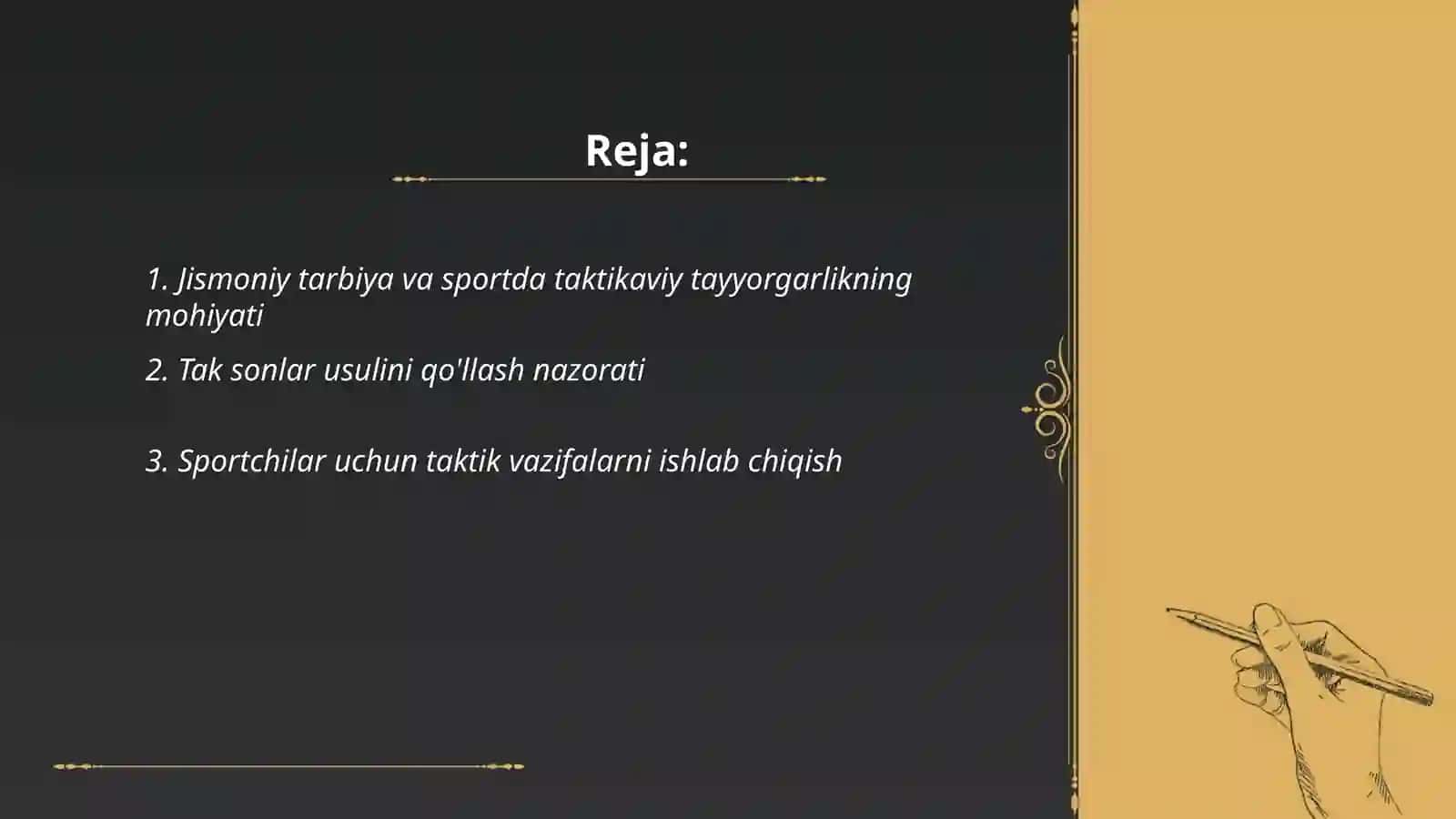 Jismoniy tarbiya va sportda taktikaviy tayyorgarlik nazorati 2
