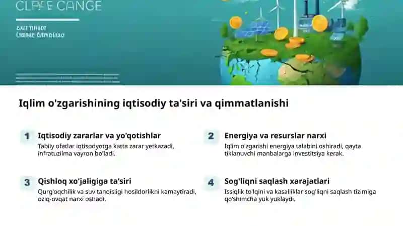 Iqlim òzgarishining iqtisodiy ta'siri va qimmatlanishi 2