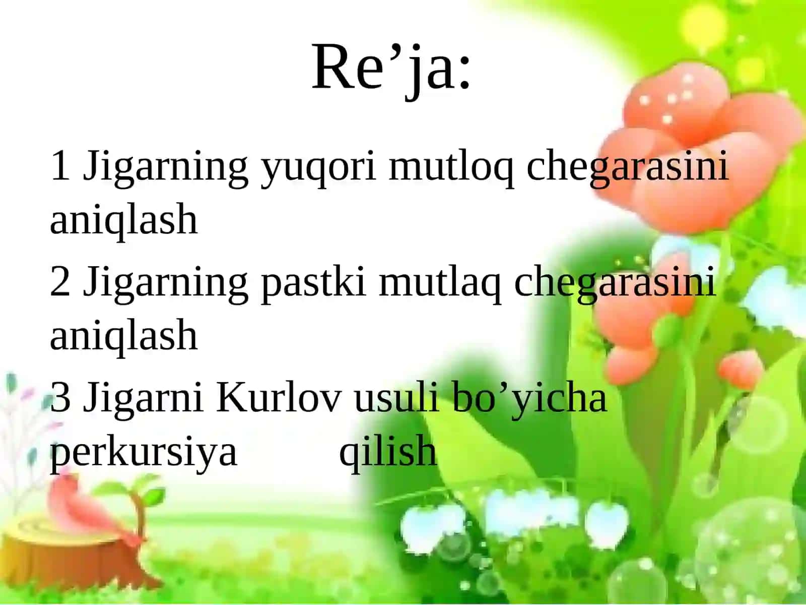 Jigar perkussiyasidagi norma va patalogiya 2