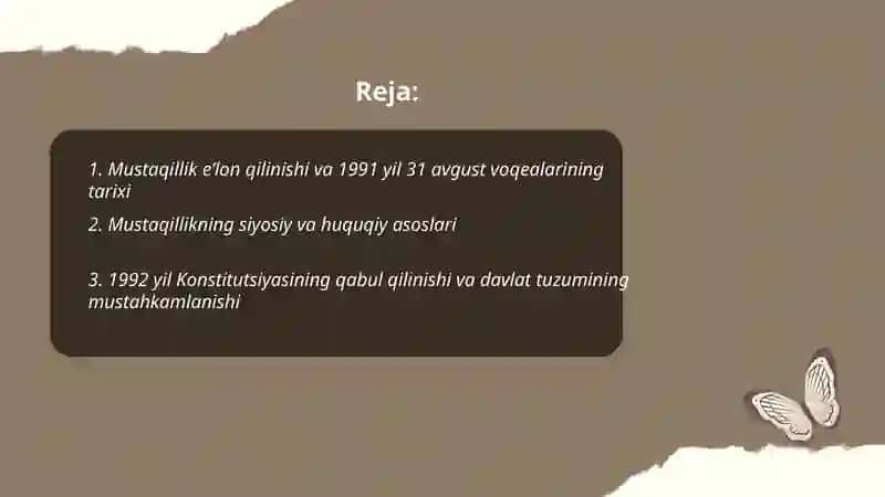 Mustaqilik Ozbekiston Respublikasi tashkil topishining tarixiy ahamiyati 2