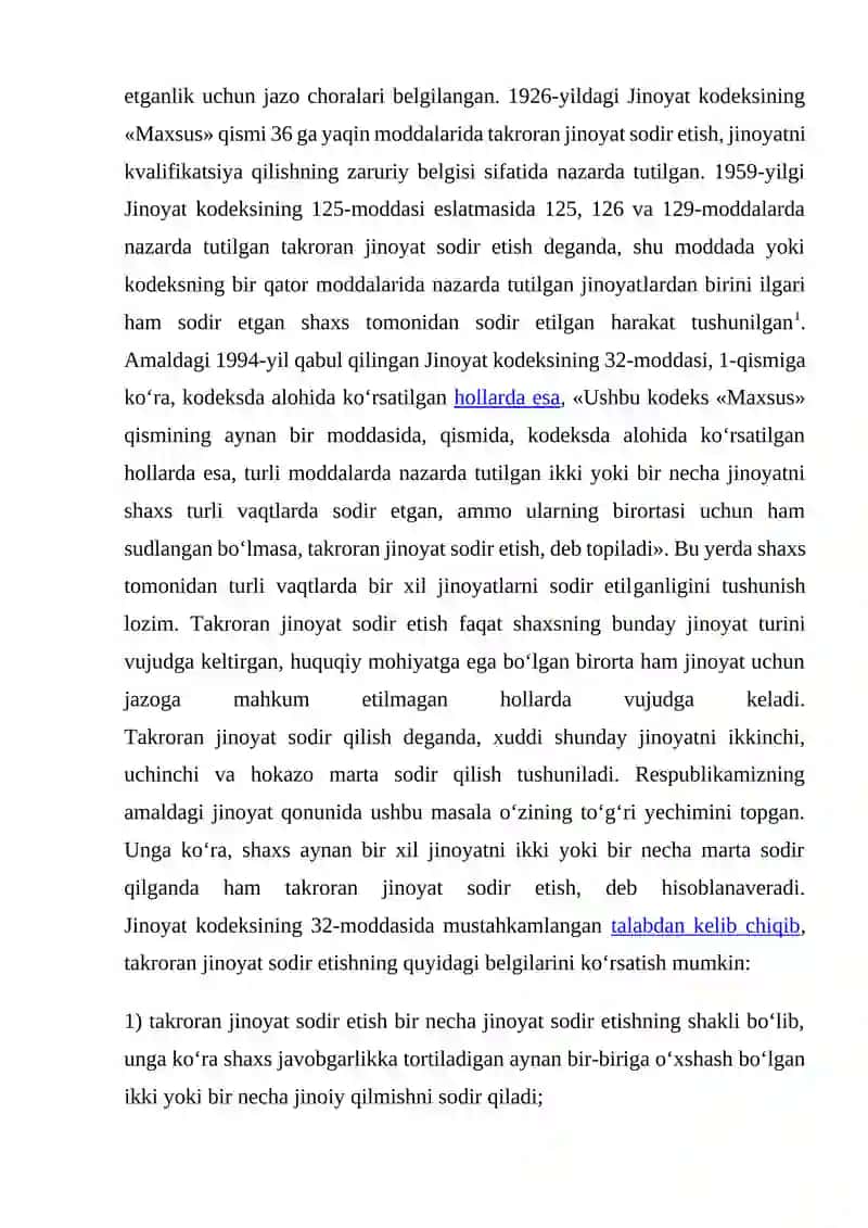 ТAKRORAN JINOYAT SODIR ETISH 2