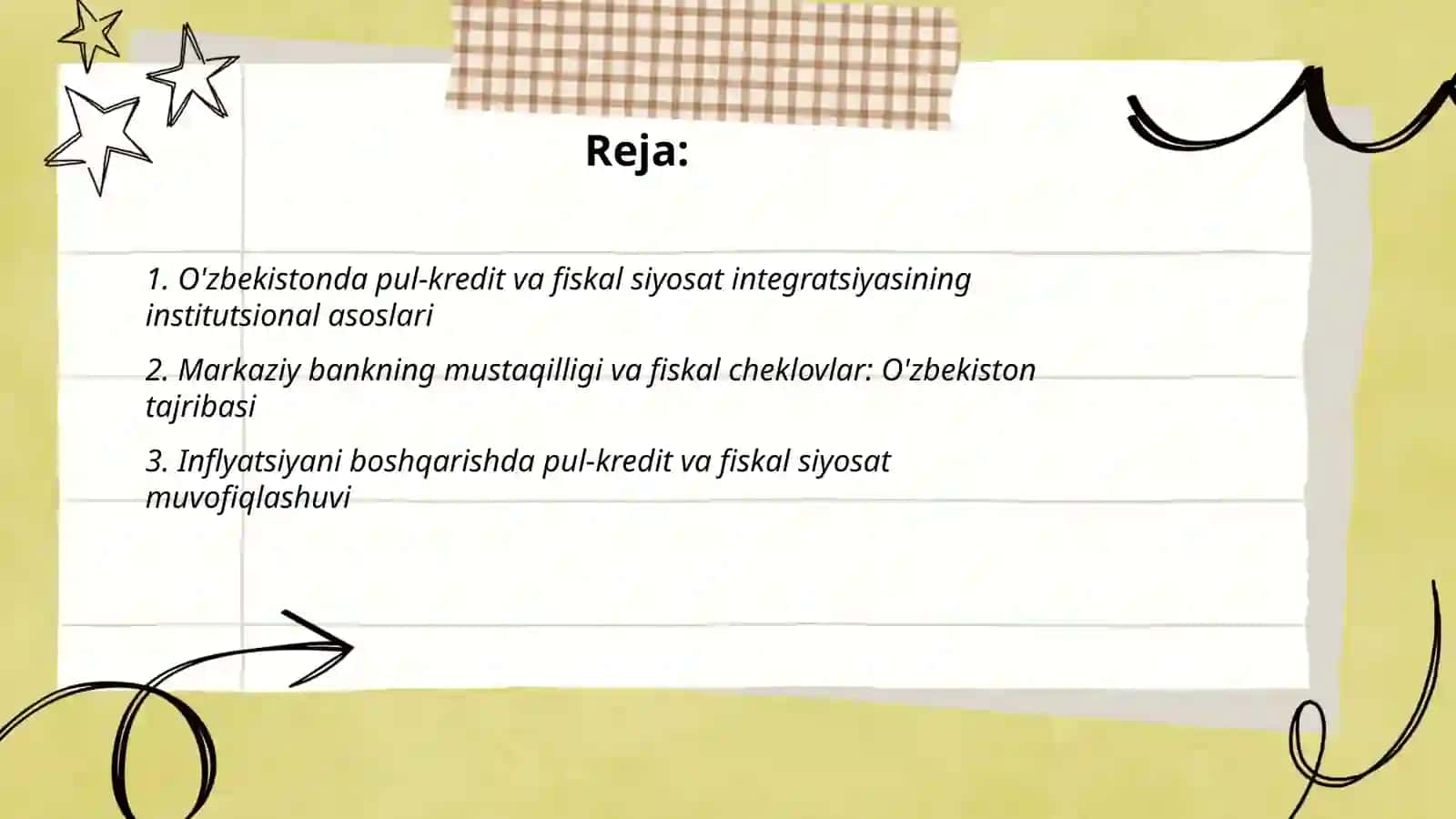 O'zbekistonda pul-kredit va fiskal siyosat integratsiyasining institutsional asoslari 2