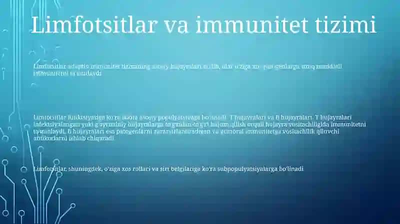 Limfotsitlarning Populatsiyalari Va Subpopulatsiyalari 2