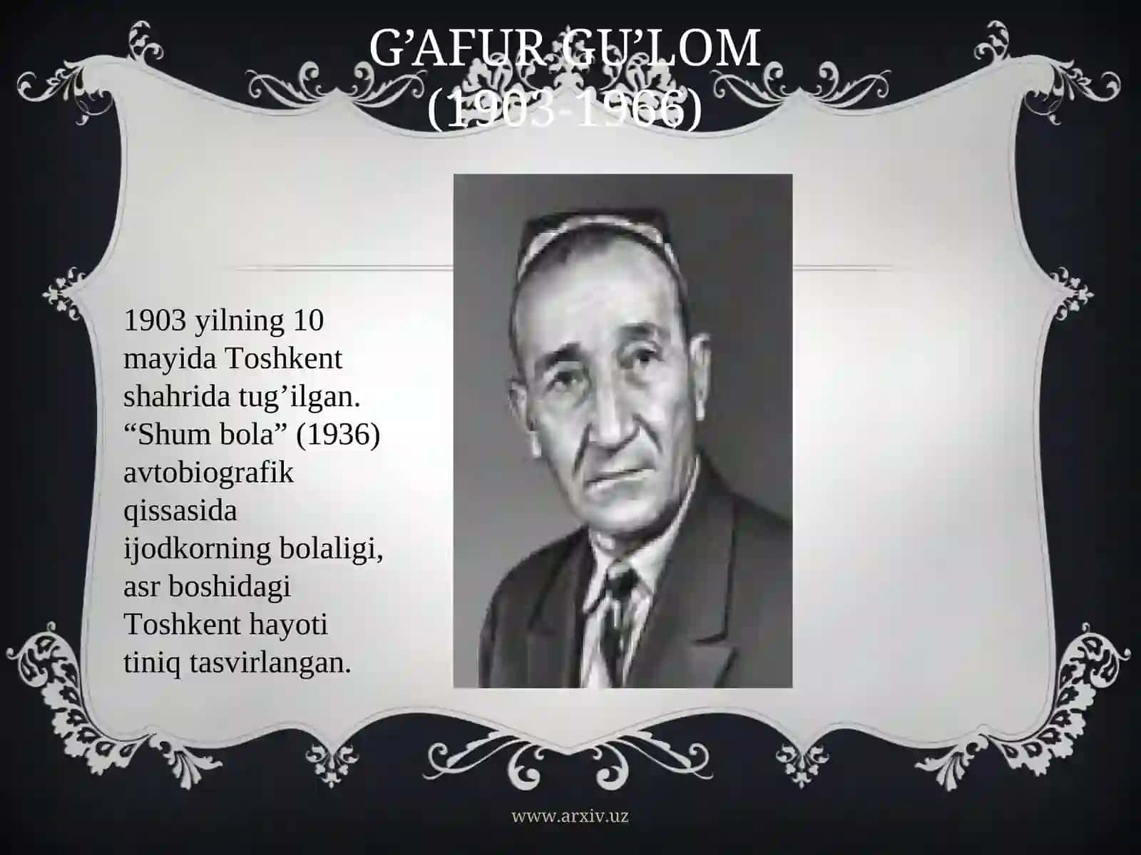 G’AFUR GU’LOM(1903-1966) 2