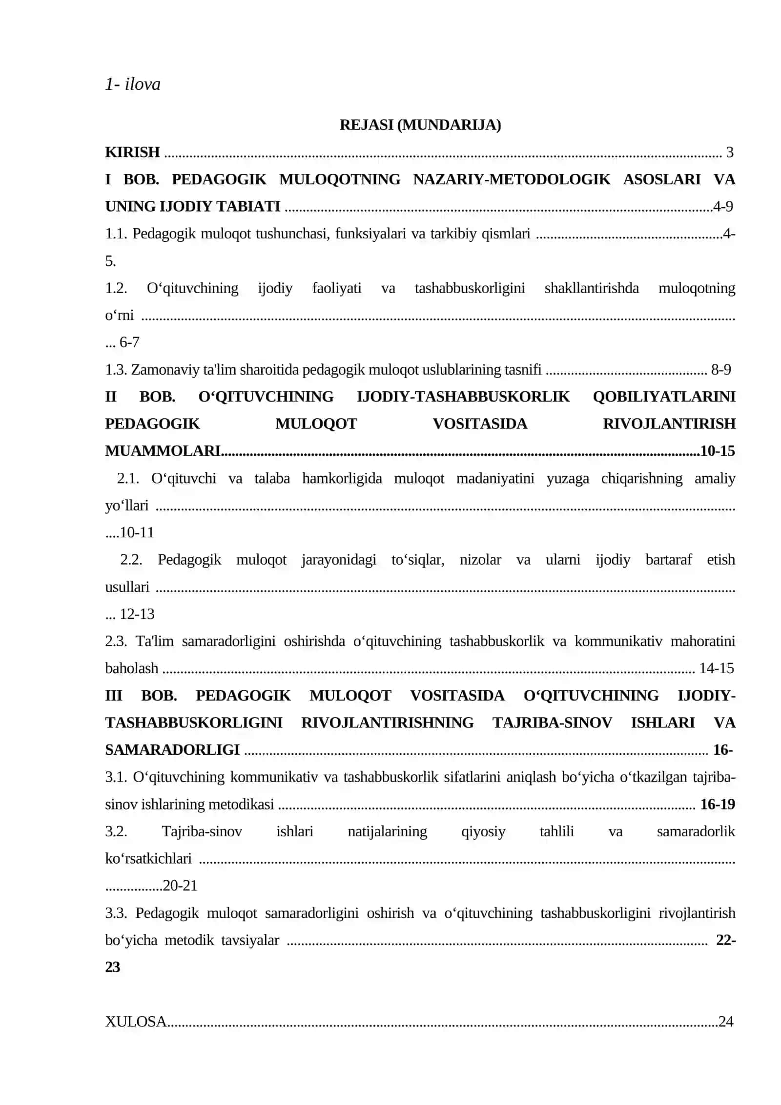 Pedagogik muloqot - oʻqituvchining ijodiy faoliyatini va tashabbuskorligini namoyon etuvchi xususiyat 2