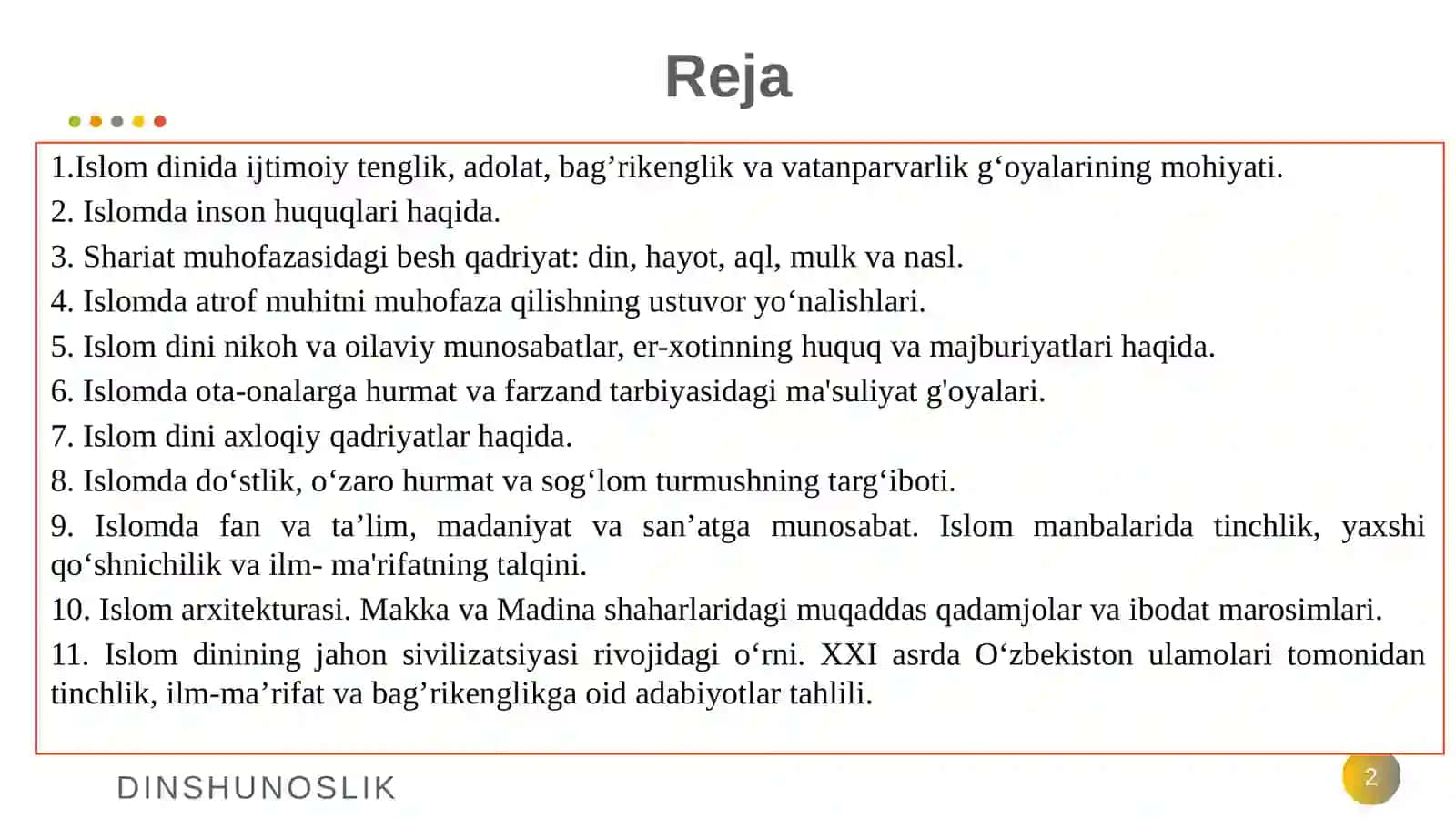 Islom qadriyatlari va ma’rifatining hozirgi davrdagi ahamiyati 2