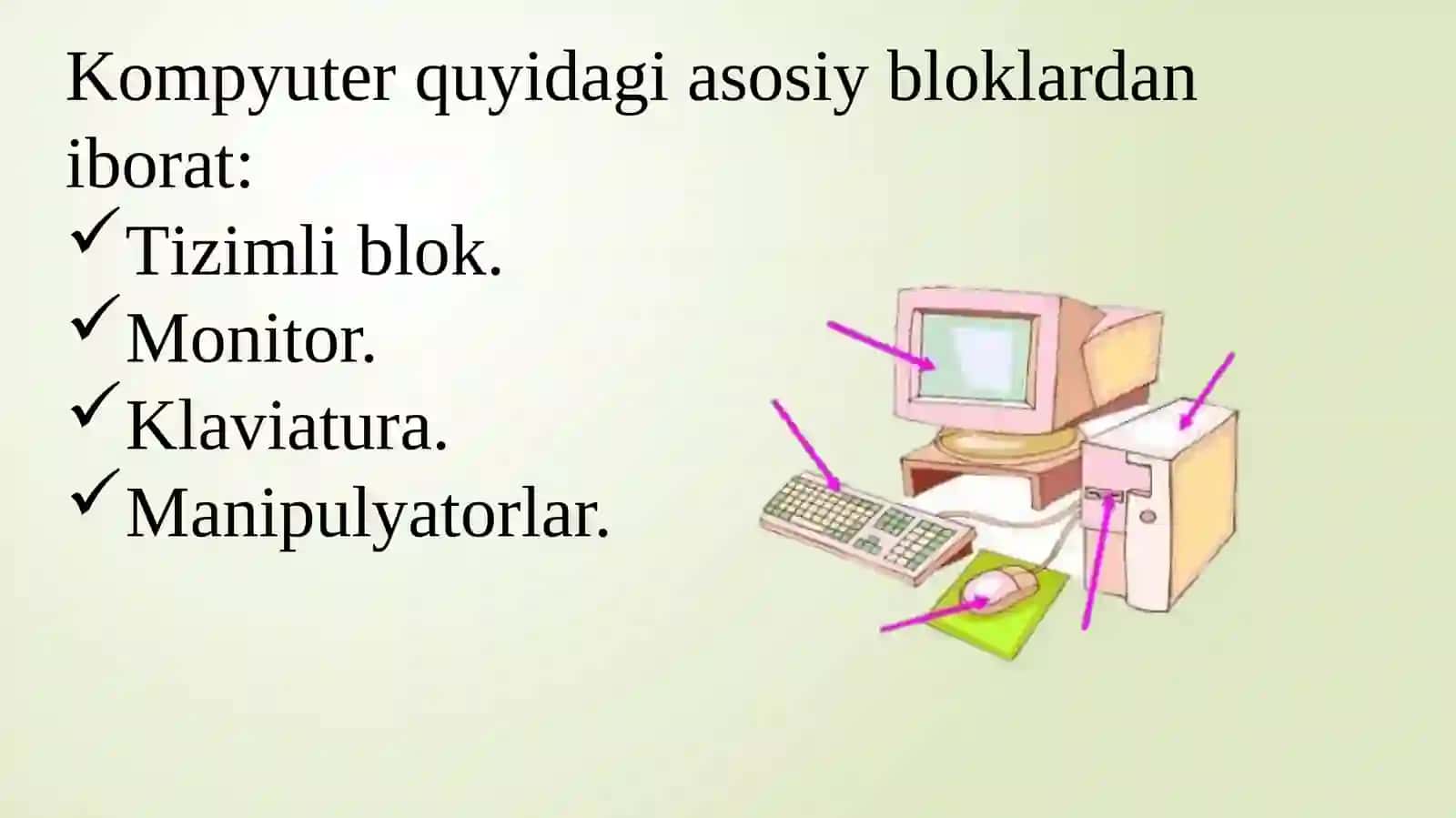 Tizimli blok qismlari bilan tanishish 2
