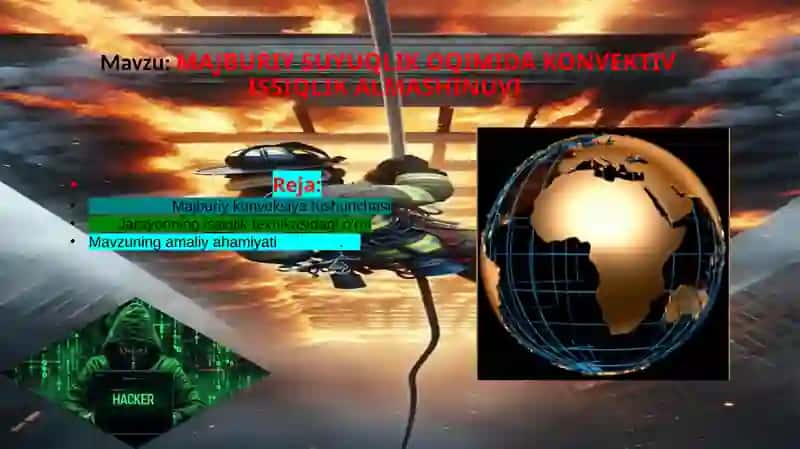 Majburiy issiqlik oqimida konvektiv issiqlik almashinuvi slayd 2