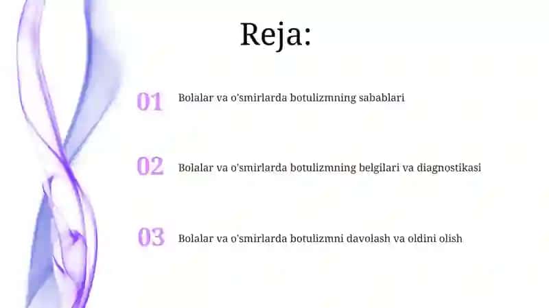 Bolalar Va O'Smirlardagi Mavsumiy Kasalliklar: Botulizm 2