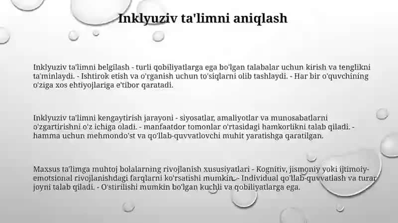 Inklyuziv Ta'limni Amalga Oshirish Jarayoni Alohida Yordamga Muhtoj Bolaning Shaxsini Rivojlanishining Xususiyatlari 2