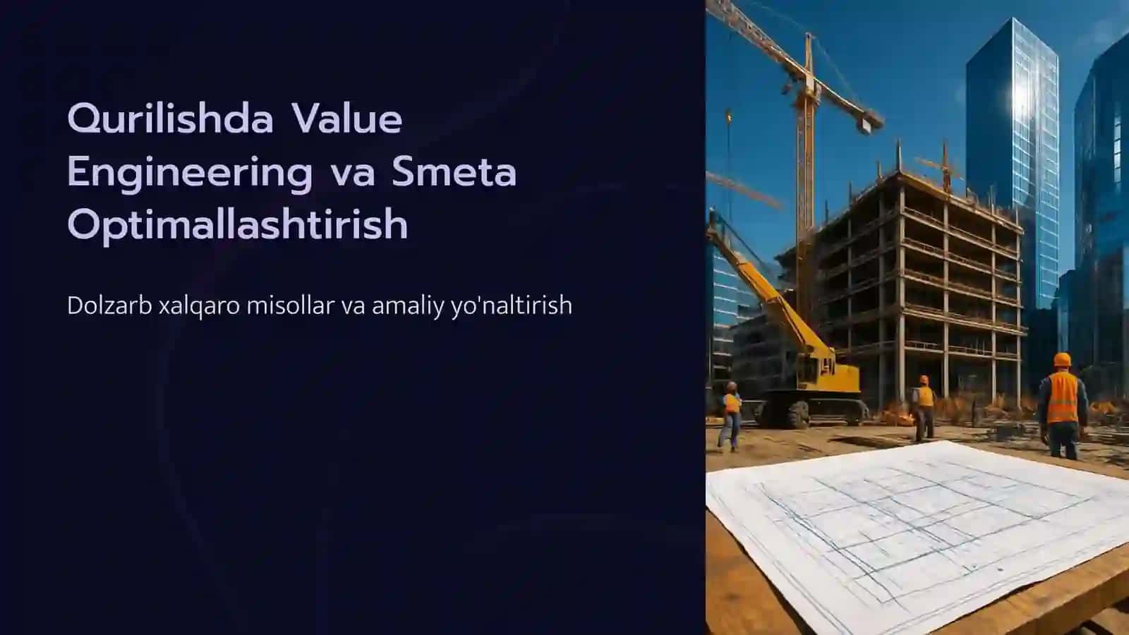Qurilishda Value Engineering va Smeta Optimallashtirish 2