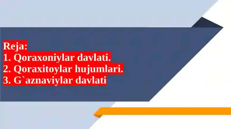 Qoraxoniylar, Qoraxitoylar va G'aznaviylar davlatlari 2