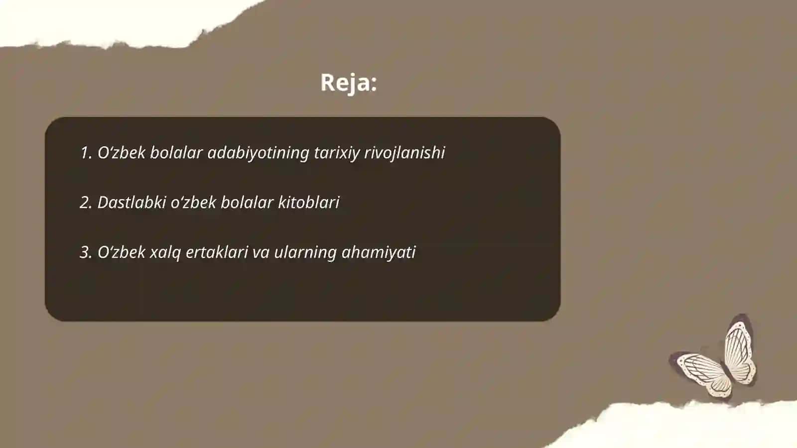 Oʻzbek bolalar adabiyotining tarixiy rivojlanishi 2