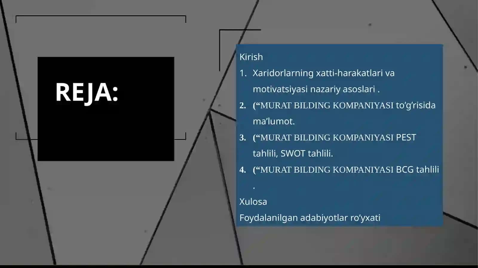 TOVAR VA XIZMATLARNING RAQOBATDOSHLIGINI BAHOLASH USULLARI 2