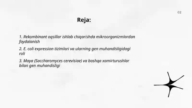 Mikroorganizmlarning gen muhandisligida qoʻllanilishi 2