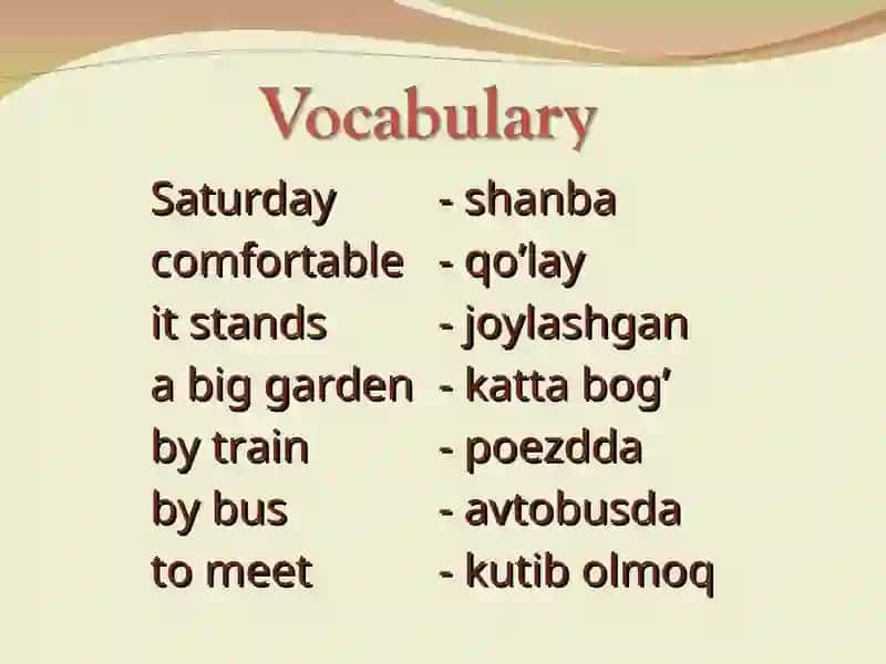 Vocabulary 2