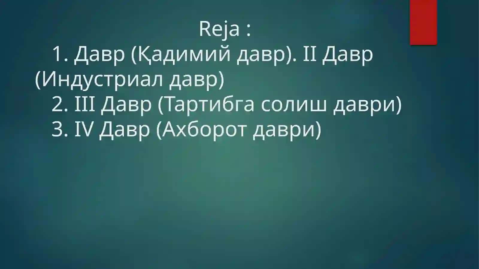 Menejment nazariyalarining rivojlanish bosqichlari 2