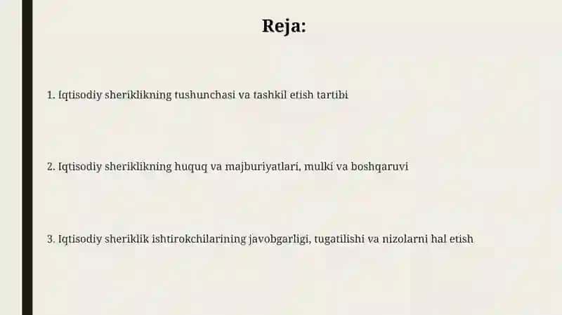 Oʻzbekiston Respublikasining qonuni Xoʻjalik shirkatlari toʻgʻrisida 2