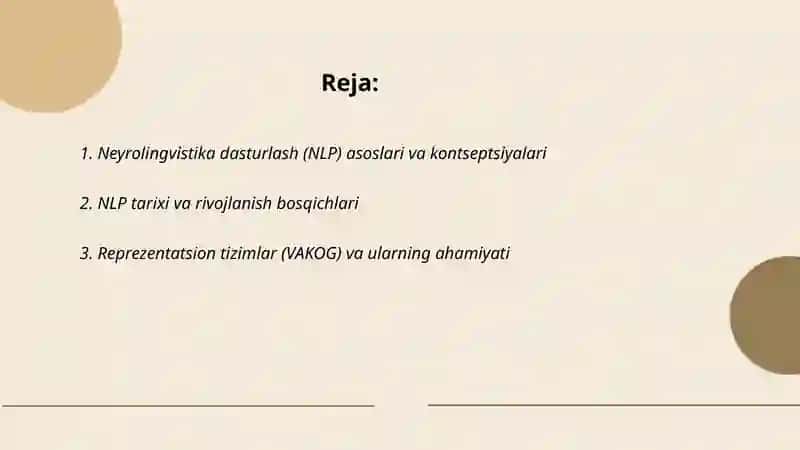 Neyrolingvistika dasturlash texnologiyasi 2
